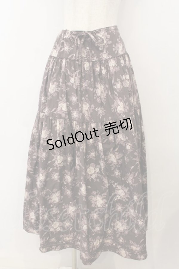 画像1: KANEKO ISAO / ローズブーケ柄スカート【お直しあり】  パープル O-26-01-15-091-EL-SK-IG-ZT283 (1)