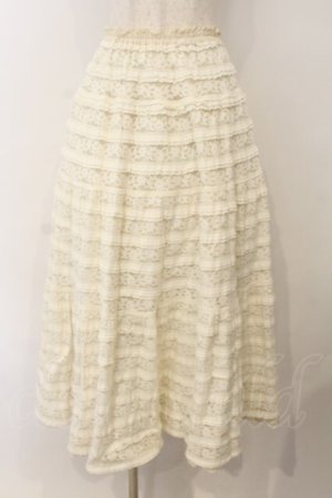 画像: PINK HOUSE / 総レースティアードスカート  オフシロ O-26-01-15-092-LO-SK-IG-OS