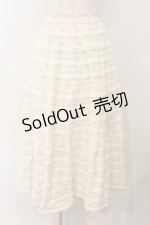 画像: PINK HOUSE / 総レースティアードスカート  オフシロ O-26-01-15-092-LO-SK-IG-ZT532