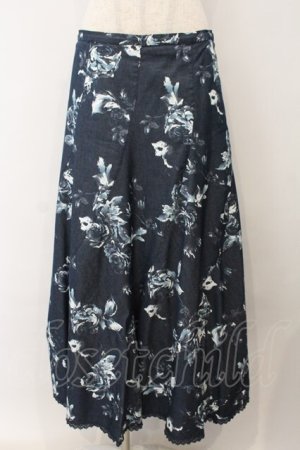 画像: PINK HOUSE / ローズデニムライクスカート  インディゴ O-26-01-15-094-LO-SK-IG-OS