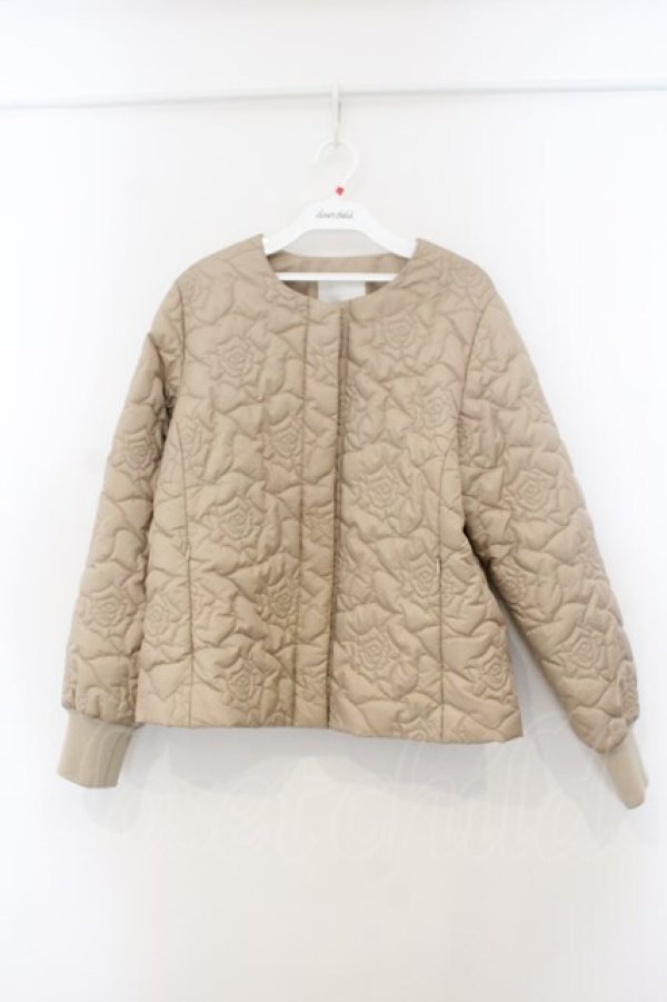 画像1: PINK HOUSE / ローズキルティングブルゾン  アイボリー O-26-01-15-095-LO-JA-IG-OS (1)