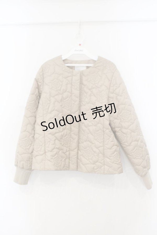 画像1: PINK HOUSE / ローズキルティングブルゾン  アイボリー O-26-01-15-095-LO-JA-IG-ZTC006 (1)