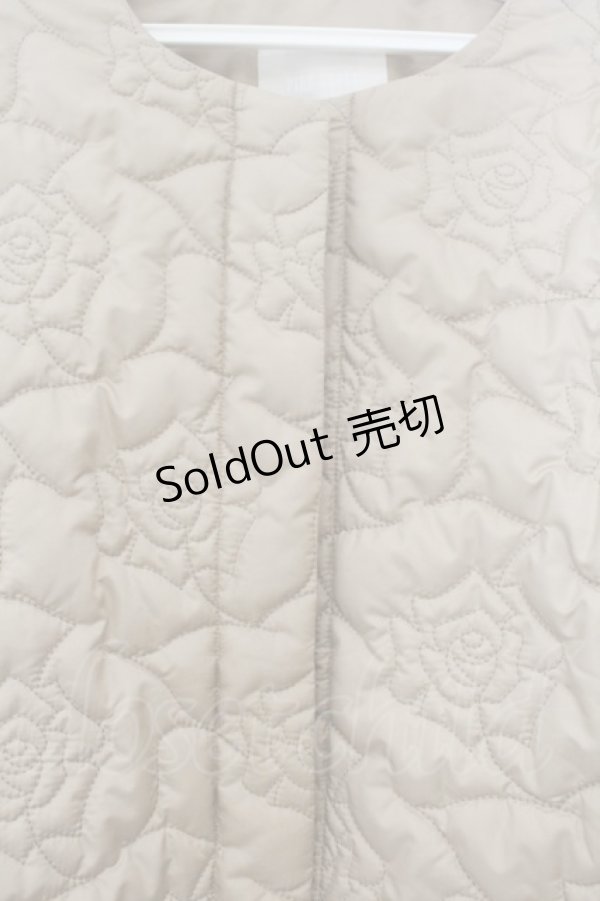 画像2: PINK HOUSE / ローズキルティングブルゾン  アイボリー O-26-01-15-095-LO-JA-IG-ZTC006 (2)