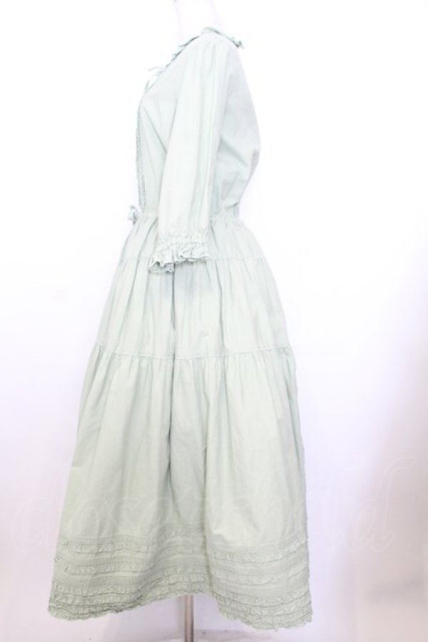 画像3: PINK HOUSE / ピンタックローンフリルワンピース  グリーン O-26-01-15-001-LO-OP-OW-OS (3)