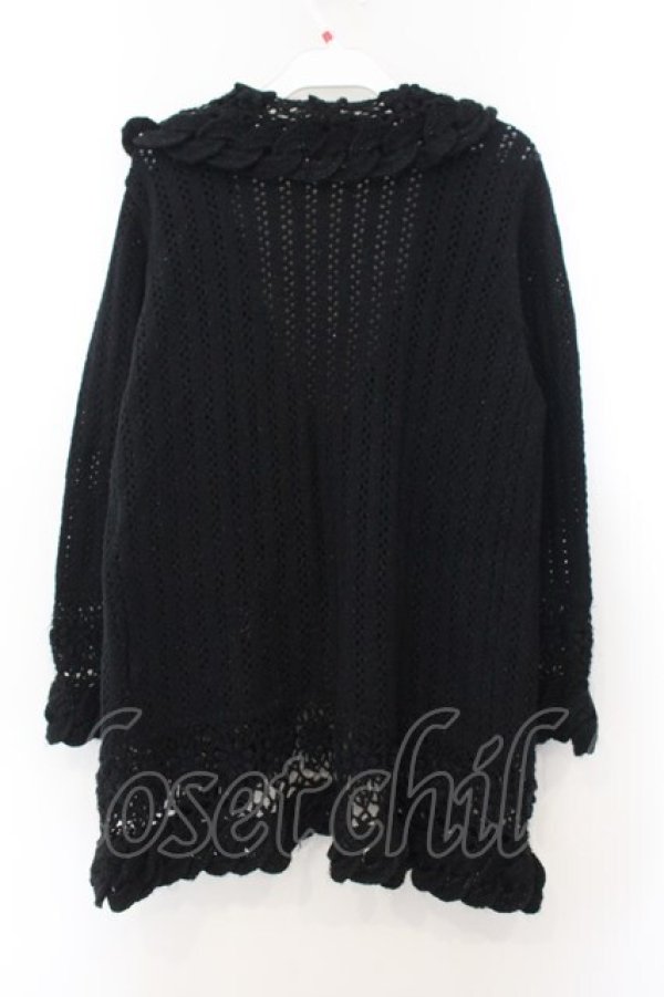 画像4: PINK HOUSE / モチーフ編みニットカーディガン  クロ O-26-01-15-101-LO-TO-IG-OS (4)