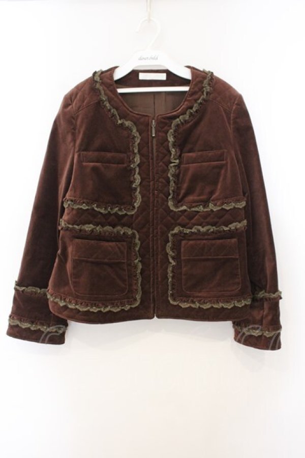 画像1: PINK HOUSE / 別珍キルティングジャケット  ブラウン O-26-01-15-102-LO-JA-IG-OS (1)