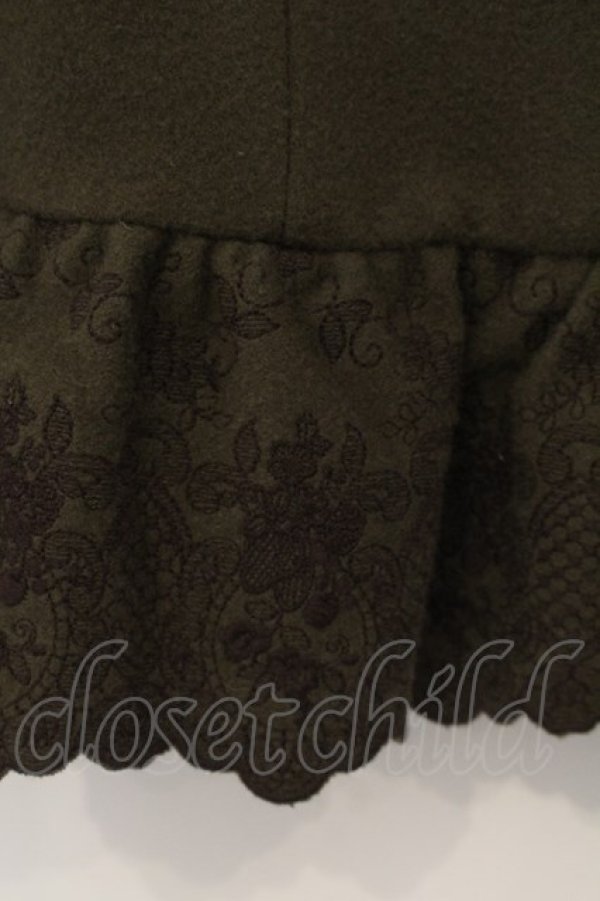 画像3: PINK HOUSE / ラビットファーティペット付きコート 4(L) グリーン O-26-01-15-104-LO-CO-IG-OS (3)