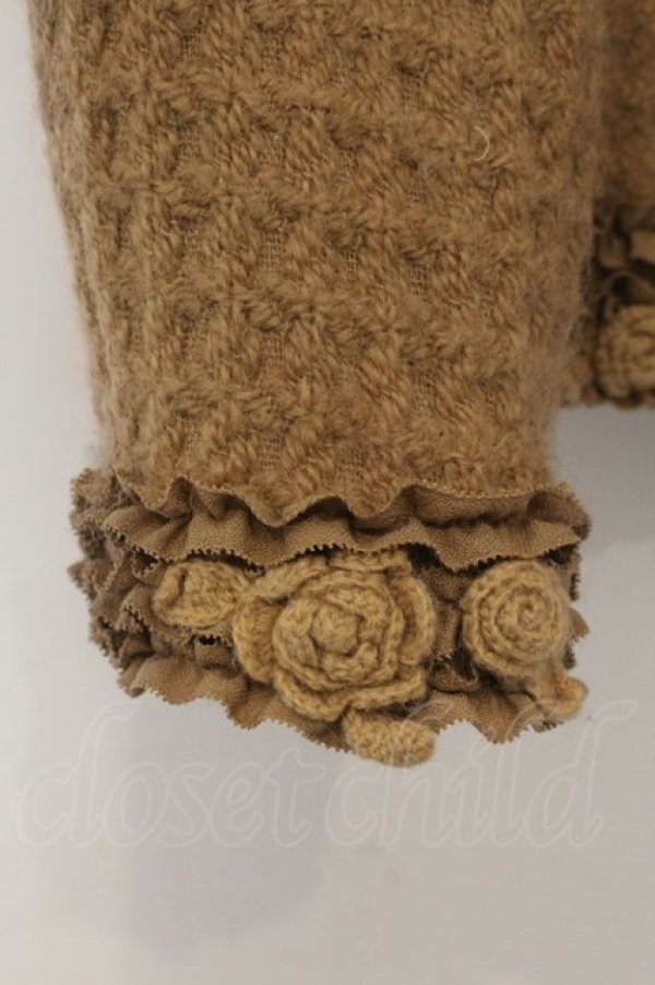 画像3: PINK HOUSE / ローズモチーフノーカラージャケット  キャメル O-26-01-15-105-LO-JA-IG-OS (3)