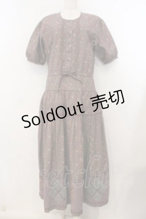 画像: KANEKO ISAO / 花柄タックワンピース  パープル O-26-01-15-107-EL-OP-IG-OS