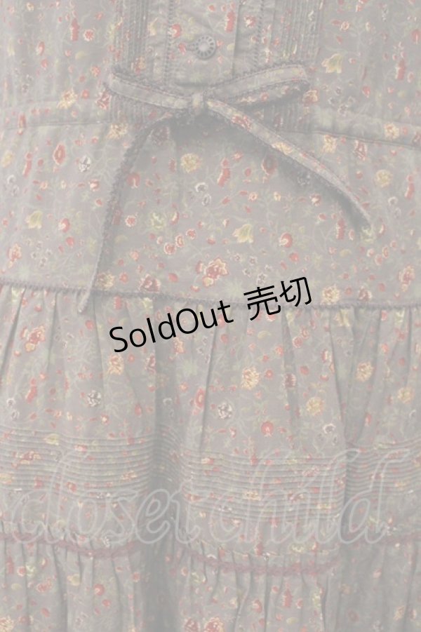 画像2: KANEKO ISAO / 花柄タックワンピース  パープル O-26-01-15-107-EL-OP-IG-OS (2)