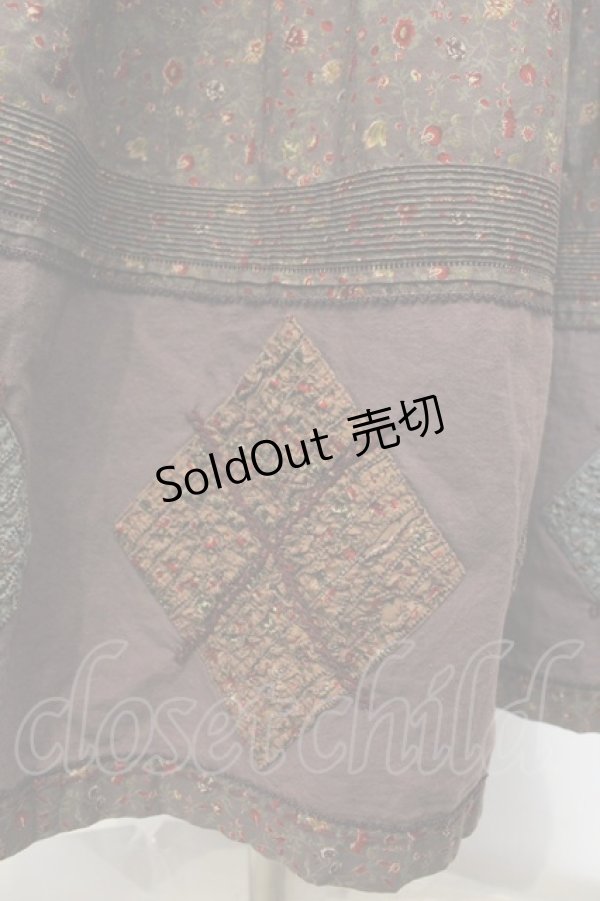 画像3: KANEKO ISAO / 花柄タックワンピース  パープル O-26-01-15-107-EL-OP-IG-OS (3)