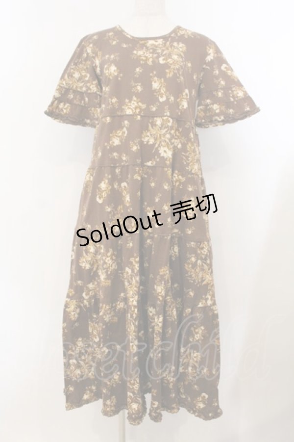 画像1: KANEKO ISAO / 花柄カットワンピース  ブラウン O-26-01-15-108-EL-OP-IG-OS (1)