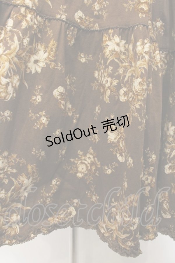 画像2: KANEKO ISAO / 花柄カットワンピース  ブラウン O-26-01-15-108-EL-OP-IG-OS (2)