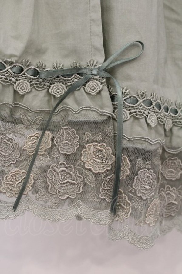 画像2: PINK HOUSE / ローズ刺繍入りミニスカート  薄荷 O-26-01-15-109-LO-SK-IG-OS (2)