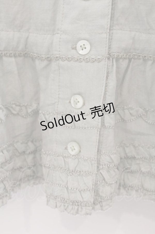 画像3: PINK HOUSE / ピコフリル半袖ブラウス  薄荷 O-26-01-15-110-LO-BL-IG-ZT275 (3)