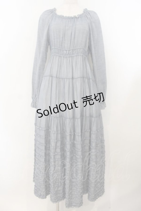 画像1: PINK HOUSE / デニムライクシャーリングワンピース  ブルー O-26-01-15-112-LO-OP-IG-OS (1)