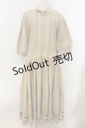 画像: PINK HOUSE / 裾パッチワークワンピース  ベージュ O-26-01-15-113-LO-OP-IG-OS