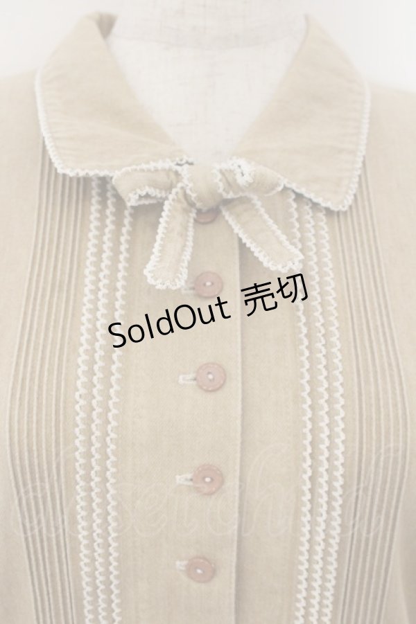 画像2: PINK HOUSE / 裾パッチワークワンピース  ベージュ O-26-01-15-113-LO-OP-IG-OS (2)