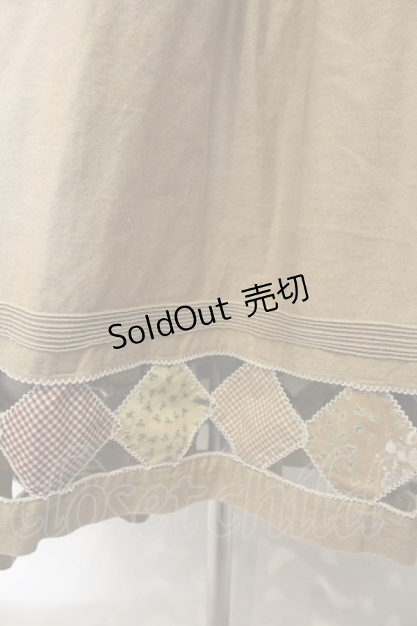 画像3: PINK HOUSE / 裾パッチワークワンピース  ベージュ O-26-01-15-113-LO-OP-IG-OS (3)