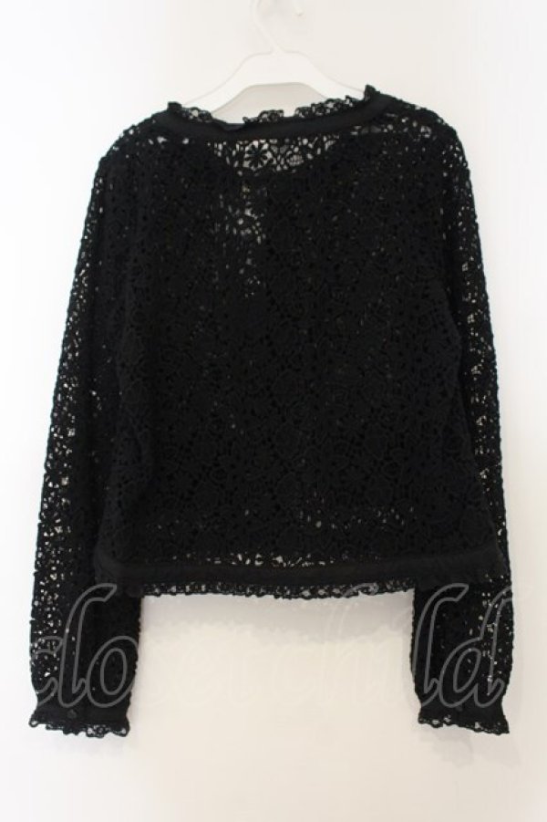 画像4: Toi et Bonbon / 総レースカーディガン L クロ O-26-01-15-115-LO-TO-IG-OS (4)