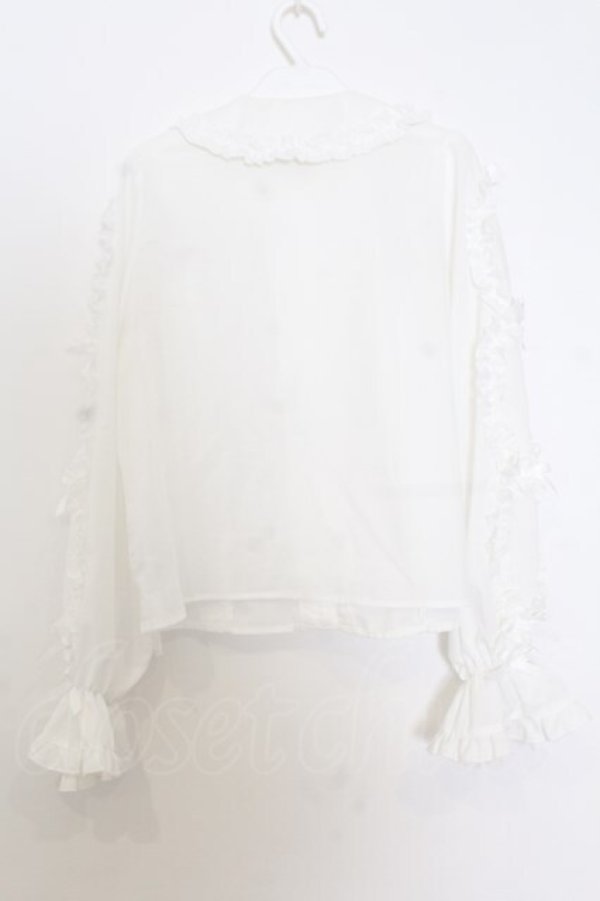 画像3: Chalmiere / フリルブラウス M シロ O-26-01-15-009-0-BL-OW-OS (3)