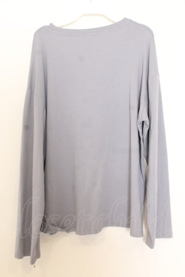 画像3: NieR Clothing / 刺繍入りカットソー F ブルー O-26-01-15-010-PU-TO-OW-OS (3)