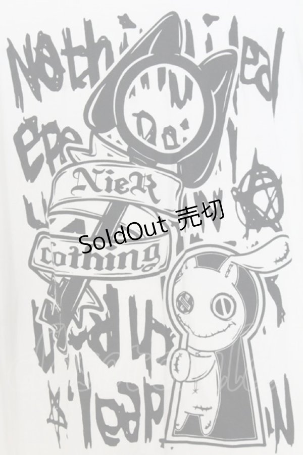 画像2: NieR Clothing / NieRちゃんptカットソー XL ホワイト O-26-01-15-011-PU-TO-OW-ZT574 (2)
