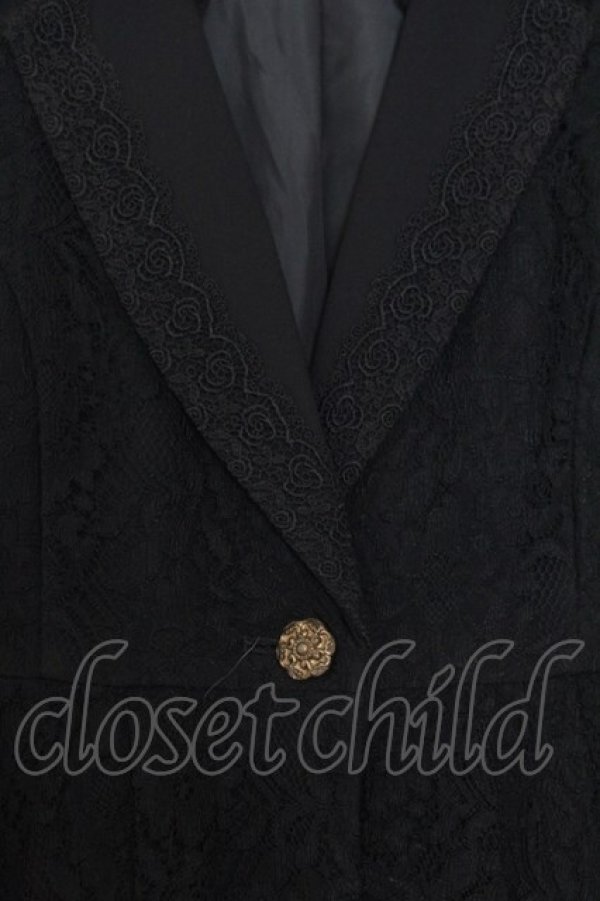 画像2: axes femme / レース重ねクラシックコート M クロ O-26-01-15-014-AX-CO-OW-OS (2)