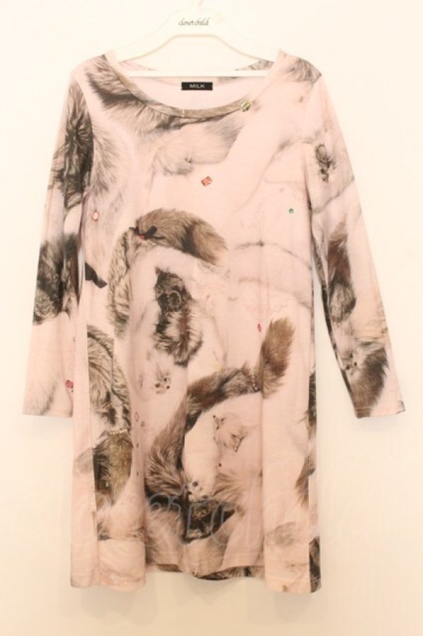 画像1: MILK / Little foxワンピース  ピンク O-26-01-15-017-ML-OP-OW-ZT0118N (1)