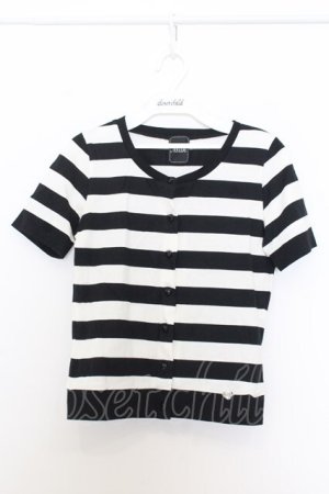 画像: MILK / ボーダーカーディガン  クロ×シロ O-26-01-15-018-ML-TO-OW-OS