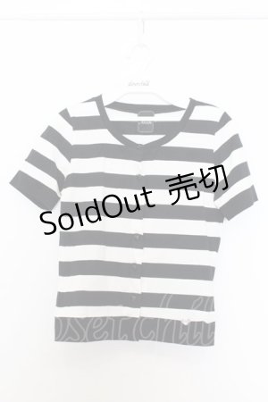 画像: MILK / ボーダーカーディガン  クロ×シロ O-26-01-15-018-ML-TO-OW-OS