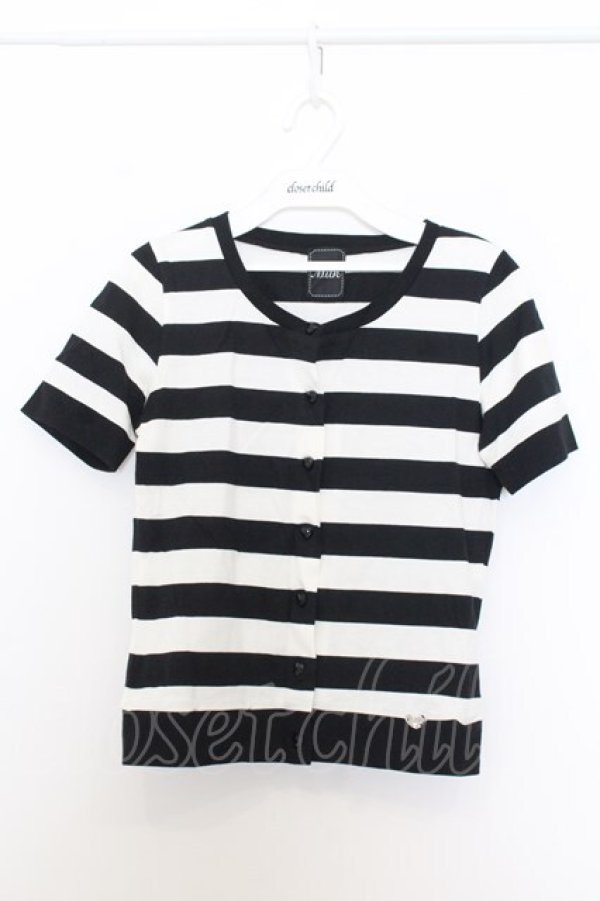 画像1: MILK / ボーダーカーディガン  クロ×シロ O-26-01-15-018-ML-TO-OW-OS (1)