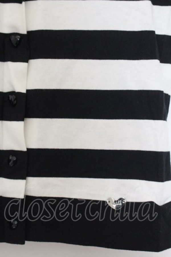 画像2: MILK / ボーダーカーディガン  クロ×シロ O-26-01-15-018-ML-TO-OW-OS (2)