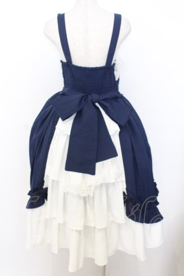 画像4: Chalmiere / 不思議の国のジャンパースカート M ネイビー O-26-01-15-002-0-OP-OW-OS (4)