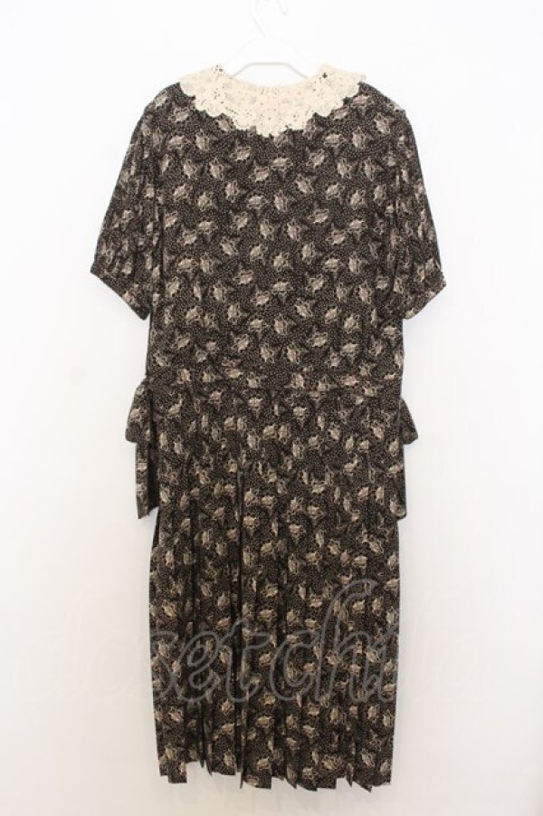 画像3: KANEKO ISAO / レースカラーフラワーワンピース  ブラウン O-26-01-15-024-EL-OP-IG-OS (3)