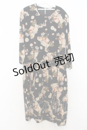 画像: KANEKO ISAO / ローズブーケワンピース  クロ O-26-01-15-026-EL-OP-IG-OS