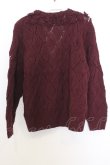 画像3: KANEKO ISAO / ローズモチーフニットカーディガン  ワイン O-26-01-15-028-EL-TO-IG-OS (3)