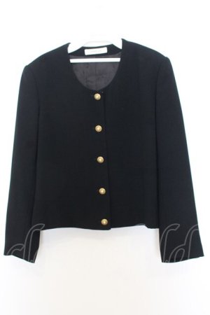 画像: KANEKO ISAO / パールボタンリボンジャケット  クロ O-26-01-15-030-EL-JA-IG-ZT0118N