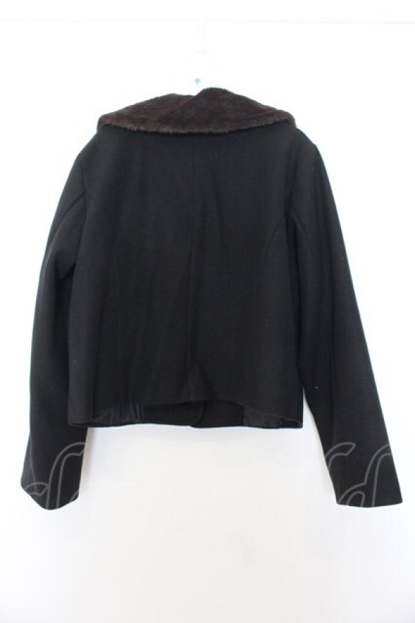 画像3: m petit by misako / ファーエリショートJKナガ ジャケット L クロ O-26-01-16-034-LO-CO-IG-OS (3)