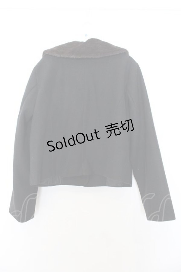 画像3: m petit by misako / ファーエリショートJKナガ ジャケット L クロ O-26-01-16-034-LO-CO-IG-ZTC002 (3)