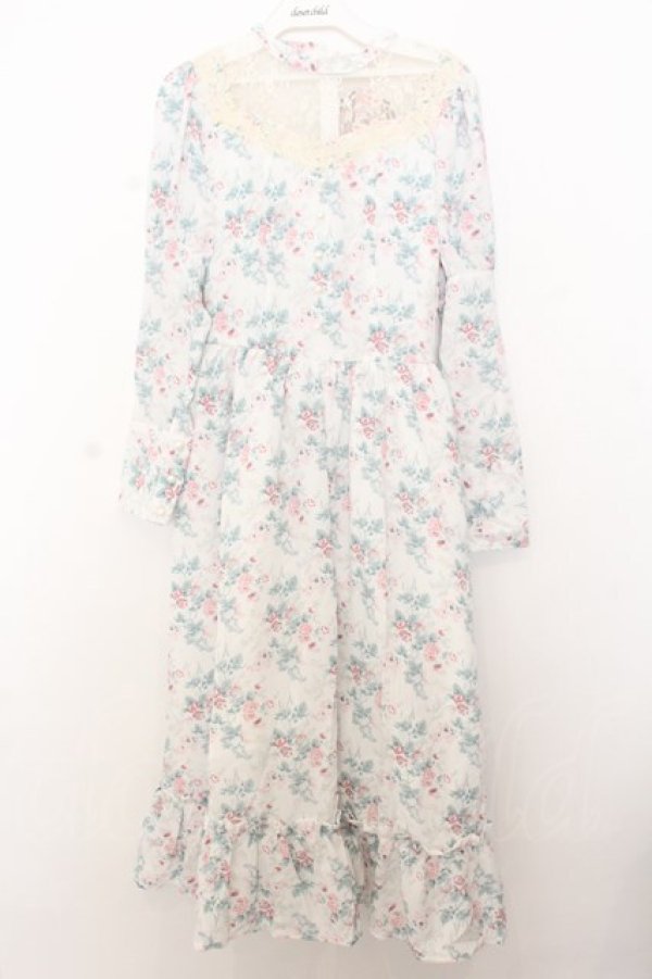 画像1: Kurumi Collaboration / KRハナジゴスリーブワンピース M シロ O-26-01-16-035-EL-OP-IG-OS (1)