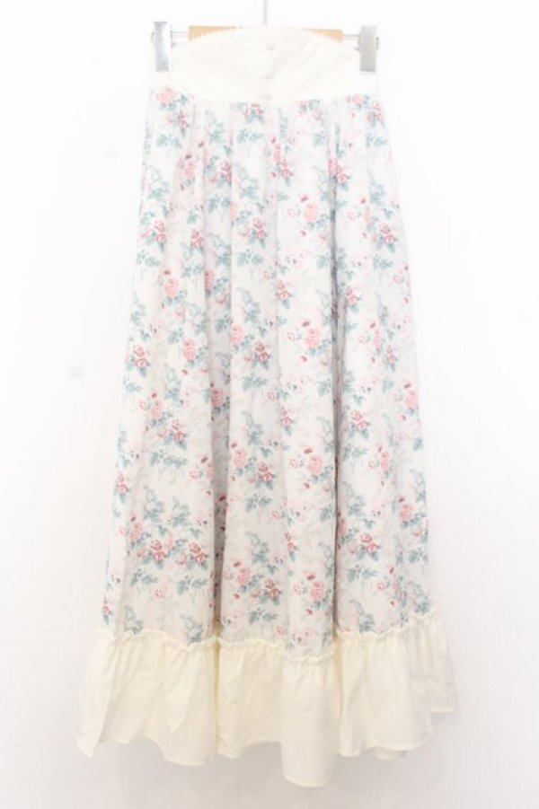 画像1: Kurumi Collaboration / グレイスフルコルセット風ロングスカート L シロ O-26-01-16-036-EL-SK-IG-OS (1)