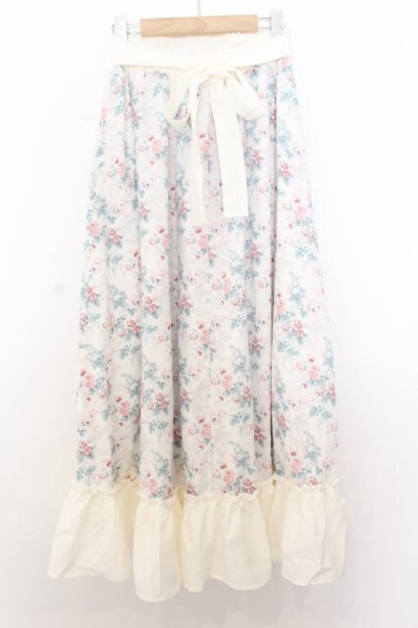 画像3: Kurumi Collaboration / グレイスフルコルセット風ロングスカート L シロ O-26-01-16-036-EL-SK-IG-OS (3)