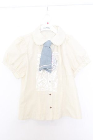 画像: Kurumi Collaboration / マリンアカデミアブラウス L オフシロ×サックス O-26-01-16-037-EL-BL-IG-ZT0119P