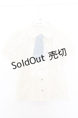 画像: Kurumi Collaboration / マリンアカデミアブラウス L オフシロ×サックス O-26-01-16-037-EL-BL-IG-ZT548