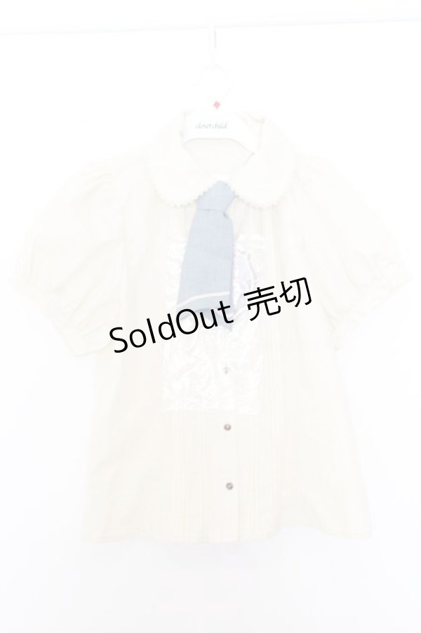 画像1: Kurumi Collaboration / マリンアカデミアブラウス L オフシロ×サックス O-26-01-16-037-EL-BL-IG-ZT548 (1)