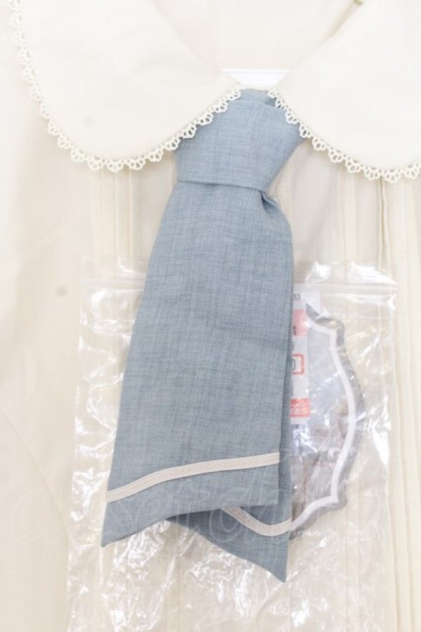 画像2: Kurumi Collaboration / マリンアカデミアブラウス L オフシロ×サックス O-26-01-16-037-EL-BL-IG-OS (2)