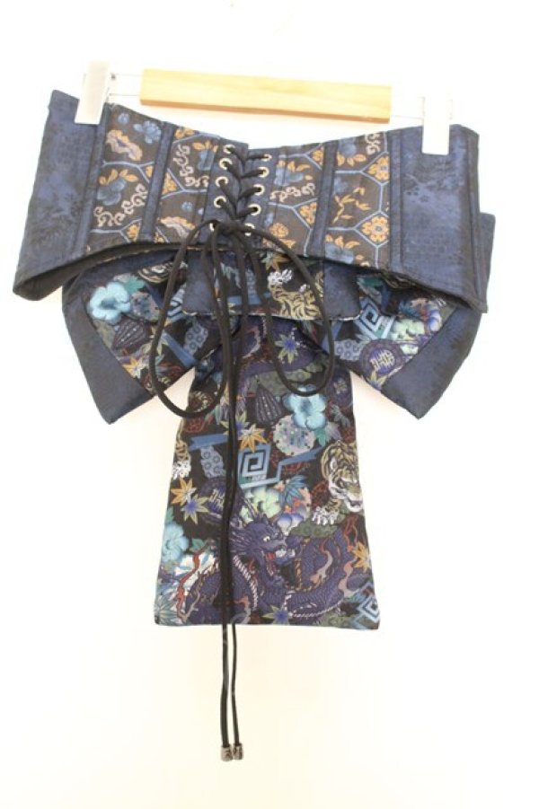 画像3: Qutie Frash / 花魁帯コルセット  ブルー O-26-01-16-039-QU-TO-IG-OS (3)