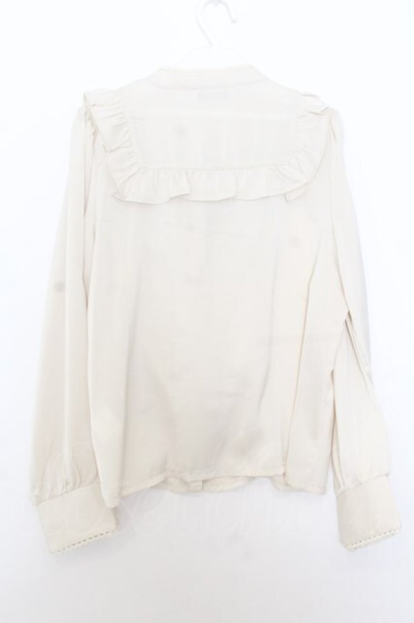 画像3: axes femme kawaii / ヴィンテージサテンブラウス  生成り O-26-01-16-004-AX-BL-IG-OS (3)