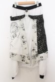 画像3: Qutie Frash / ラップ付きサルエルパンツ  ホワイト×ブラック O-26-01-16-044-QU-PA-IG-OS (3)